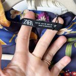 Zara Printed High Neck Cropped Blouse Top Size XS Photo 3