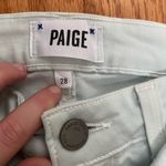 Paige Denim Pale Mint Green Verdugo Ankle Jeans Size 28 Photo 2