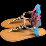 ALDO  animal print ankle strap sandals Women’s Size‎ 9 Photo 0