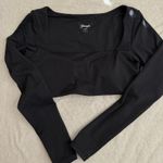 Young LA Long Sleeve Crop Top Black Photo 0