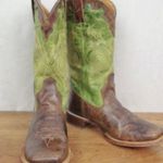 Ladies' Rocky Handhewn Leather Western Boots Size 7M Green Photo 0