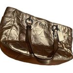 Coach Vintage  Gold Metallic Monogram Shoulder Bag Photo 0