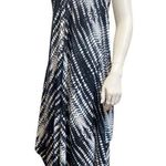 Tyche  Small Spaghetti strap flowing A-line dress black white Handkerchief Dress Photo 2