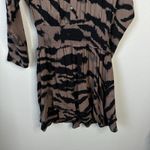 Rails  Jasmine Dress Mocha Bengal Long Sleeve Size Medium Brown Animal Print Photo 7