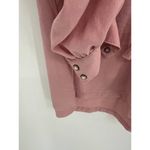 Silver Jeans  Co Top Women MEDIUM Pink Long Sleeve Button Snap Lace-Up Blouse Photo 3