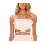 Agua Bendita Amari Kaan Ruched Crop Top Cutout Wrap Style Women’s XS Photo 1