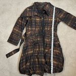 Ubu Pack Your Personality Brown Puffy Women Tie Waist Trench Coat Medium Photo 7