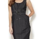 Lafayette 148 New York Dark Wash Jean Denim Style Dress Sz 8 Photo 0