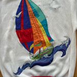 Vintage 80’s Sinthia Szato Marisa Christina Sailboat Embellished Sweater Red Size undefined Photo 5