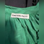 Something Pretty Long Sleeve Midi Emerald Kelly Green Zebra Oz Dress Holiday Size M Photo 3