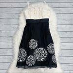 Kay Unger Black and Cream Silk Blend cocktail dress Size 0 Photo 4