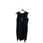 Misook Sleeveless Tank Dress Minimalist Knit Quiet Luxury Size Large Black Photo 5