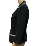 Vintage David Warren Petites Black White 3 Quarter Slit Sleeve Blazer Jacket 6P Photo 1
