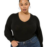 Torrid Pullover V-Neck Fitted Sweater Size 5X Neutral Capsule Wardrobe Grunge Photo 0