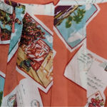 Eddie Bauer Vintage  Travel PostCard Tropical Hawaii Italy Swing Skirt Size 14 Photo 2