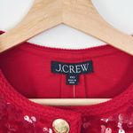 J.Crew  Red Mariner Jersey Lady Jacket with Sequins Photo 1