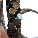 Vintage Metal Work 2” Silver Hoop Earrings Photo 6