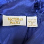 Victoria's Secret Vintage Gold Label 80’s 90’s Victoria’s Secret Royal Blue Satin Slip Negligee M Photo 7