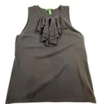 Ralph Lauren Lauren  Beaded Ruffle Knit Top - L Black Sleeveless Photo 0
