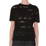 Stella McCartney  All Is Love Burnout T-Shirt Black Medium Short Sleeve Designer Photo 1