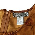 Amilano Collection Sheer Floral Maxi Dress Orange Size M Photo 4