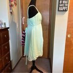 NWOT mint green sleeveless formal dress with sheer jacket rhinestone brooch 14 Photo 2