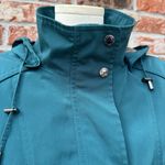 Anthropologie  Gallery teal utility coat with removable hoodie! / S Petite / EUC Photo 4