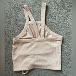 Tan cropped tank top with front scrunch size x Photo 1