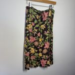 Gap Skirt Women 6 Brown Pink Floral Y2K Fit and Flare Tie Waist 90s Cottage Vint Photo 3