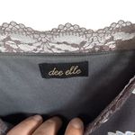 Dee Elle Boutique Floral Lace Trim Slip Camisole Dress Grey/Pink OS Photo 3