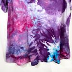 Maurice's  XL Top Handmade Tie Dye Purple Pink‎ Blue Short Sleeve Boho Hippie 1041 Photo 8