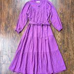 Xirena • Wrenn Dress midi tiered Heliotrope purple cotton gauze boho peasant Size XS Photo 0