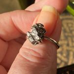 Meteorite Campo Del Cielo Solid Sterling Silver Ring Size 6.5 Gray Photo 9