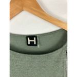 H by Bordeaux  Linen Green Blouse Size Large Photo 2