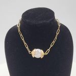 Mother of Pearl Women's Bracelet Gold Adjustable Paperclip Chain Fashion Jewelry Photo 0