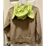 Star Wars Star Wars womens tan with green Yoda ears hoodie zippered sweatshirt Size M Photo 5