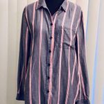 BEACH LUNCH LOUNGE Alanna Blue & Red Striped Shirt Photo 1