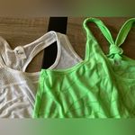 Old Navy Active Tank Tops set (2) , XL: White + Lime Photo 0