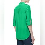 Diane Von Furstenberg  green silk blouse Photo 1