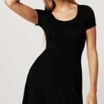 NWT Posh Peanut Black Bamboo Spandex Scoop Short Dress Dress XL Papook Photo 0