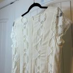 Rafaella White Lace Dress 12 Elegant Party Cocktail Midi Career Short Sleeve # Photo 4