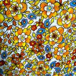 Warm NY Cotton Floral Print Long Sleeve Boho Peasant Blouse Top Size S Orange Photo 6