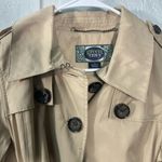 Green Envy Khaki Belted Trench Coat Size Medium EUC Photo 4