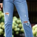 Levi's Levi’s 501 Original Cropped Straight Distressed Jeans Photo 0