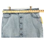 Michael Kors Jean Skirt Womens 14 Blue Denim Mini Button Front Casual Timeless Photo 4