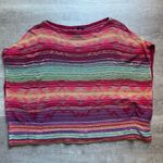 Ralph Lauren Lauren  Rainbow Linen Cotton Aztec Southwestern Knit Kaftan Top Sz S Photo 2