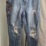Abercrombie & Fitch Abercrombie and Fitch Embroidered Jeans floral size 24/00 Photo 0