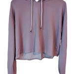 Marine layer Cropped Hoodie Women's XL Soft Dusty Mauve Pink Lilac Drawstring Photo 0