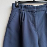 Abercrombie & Fitch Navy Blouse Wide Straight Leg Trouser Pants Size 28/6 SHORT Photo 2