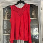 Free People  Elegant Red Sleeveless Top Photo 3